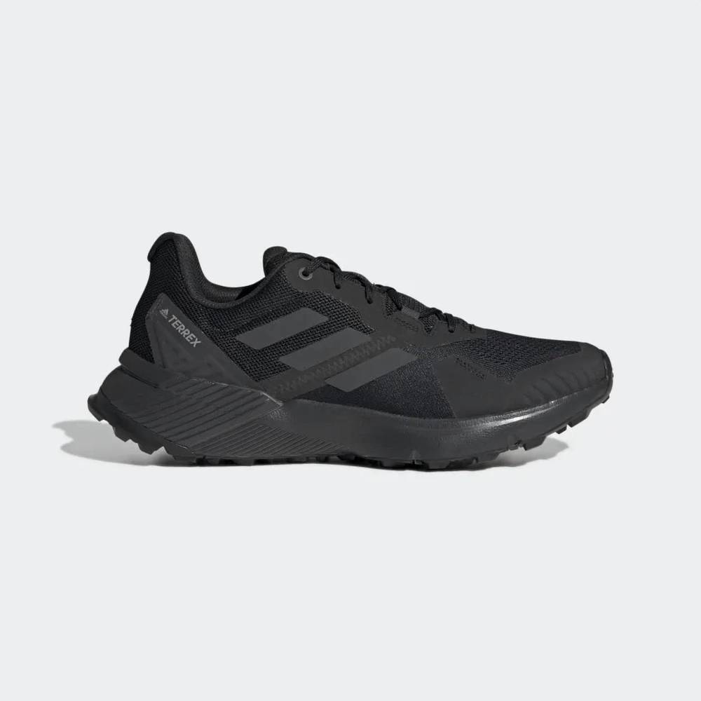 ADIDAS men's terrex soulstride trail running shoes in black / carbon / grey